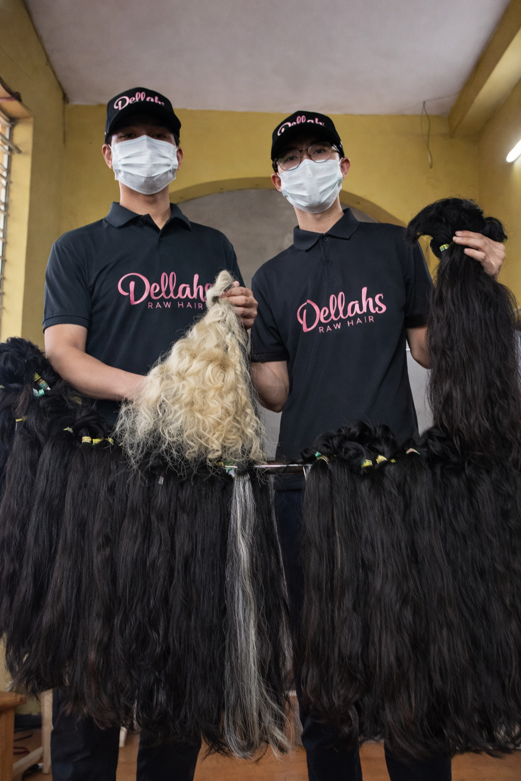 Cambodian raw donor hair collection